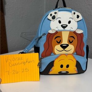 Three Disney Loungefly backpacks